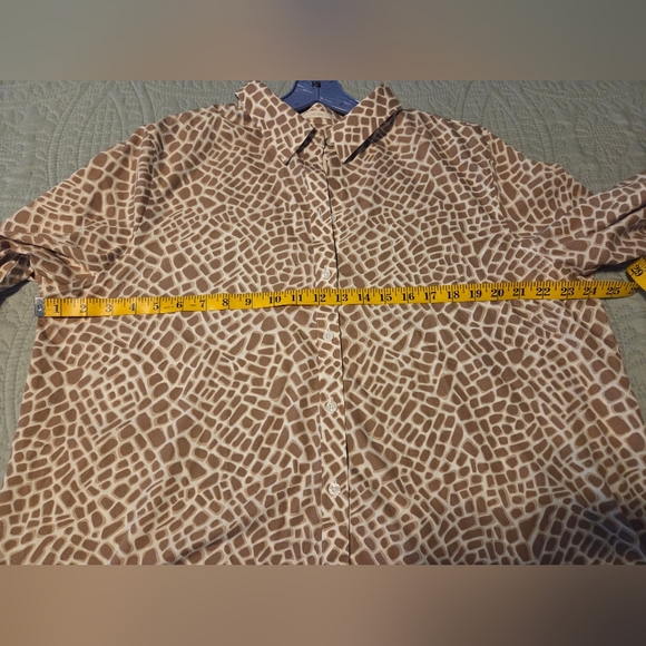 Chicos giraffe 3/4 sleeve button up size 3.5 XL 18 - Picture 10 of 10